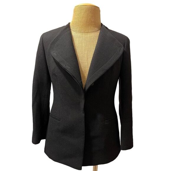Armani Le Collezioni Women's Blazer Thick Lapel‎ Sparkle All Over Italy Size 6 - Picture 2 of 10